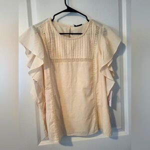 Jessica Simpson Cream Ruffle Blouse Xl